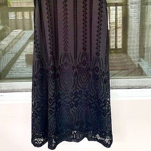 Black lace cocktail dress